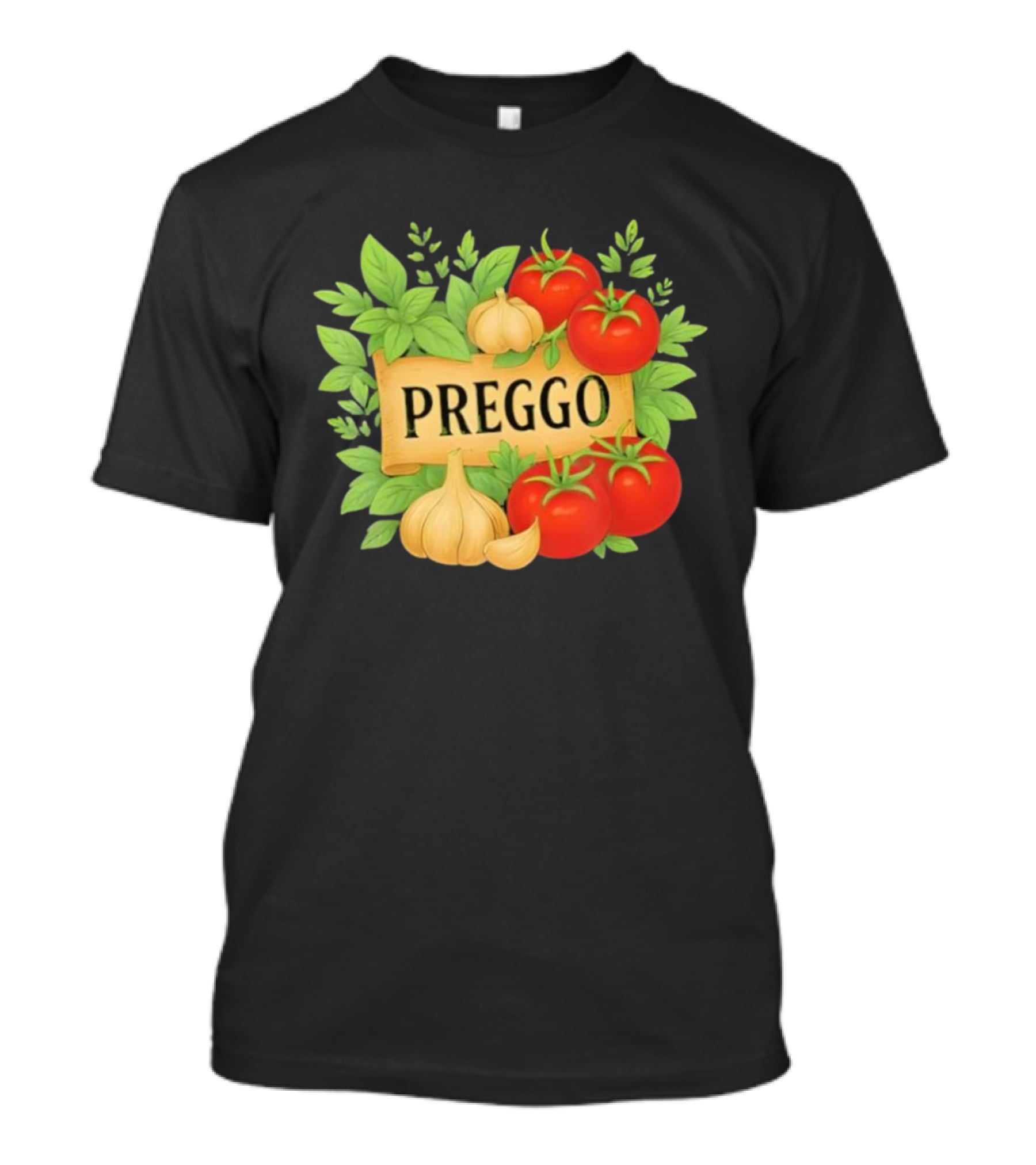 Prego Sauce Inspired Preggo Cute Pregnancy Announcement Costume T-Shirt