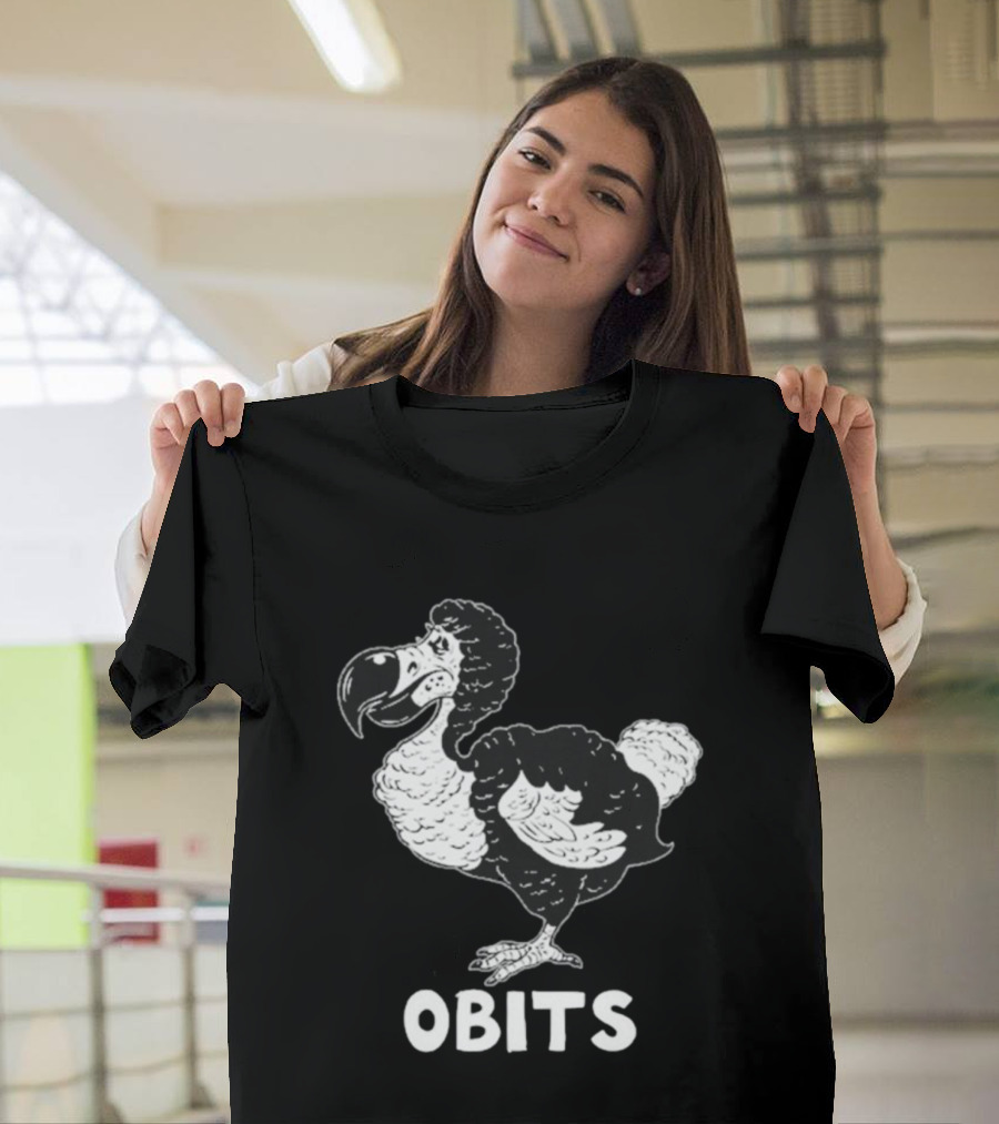 OBITS Dodo Bird Black And White Cartoon T-Shirt