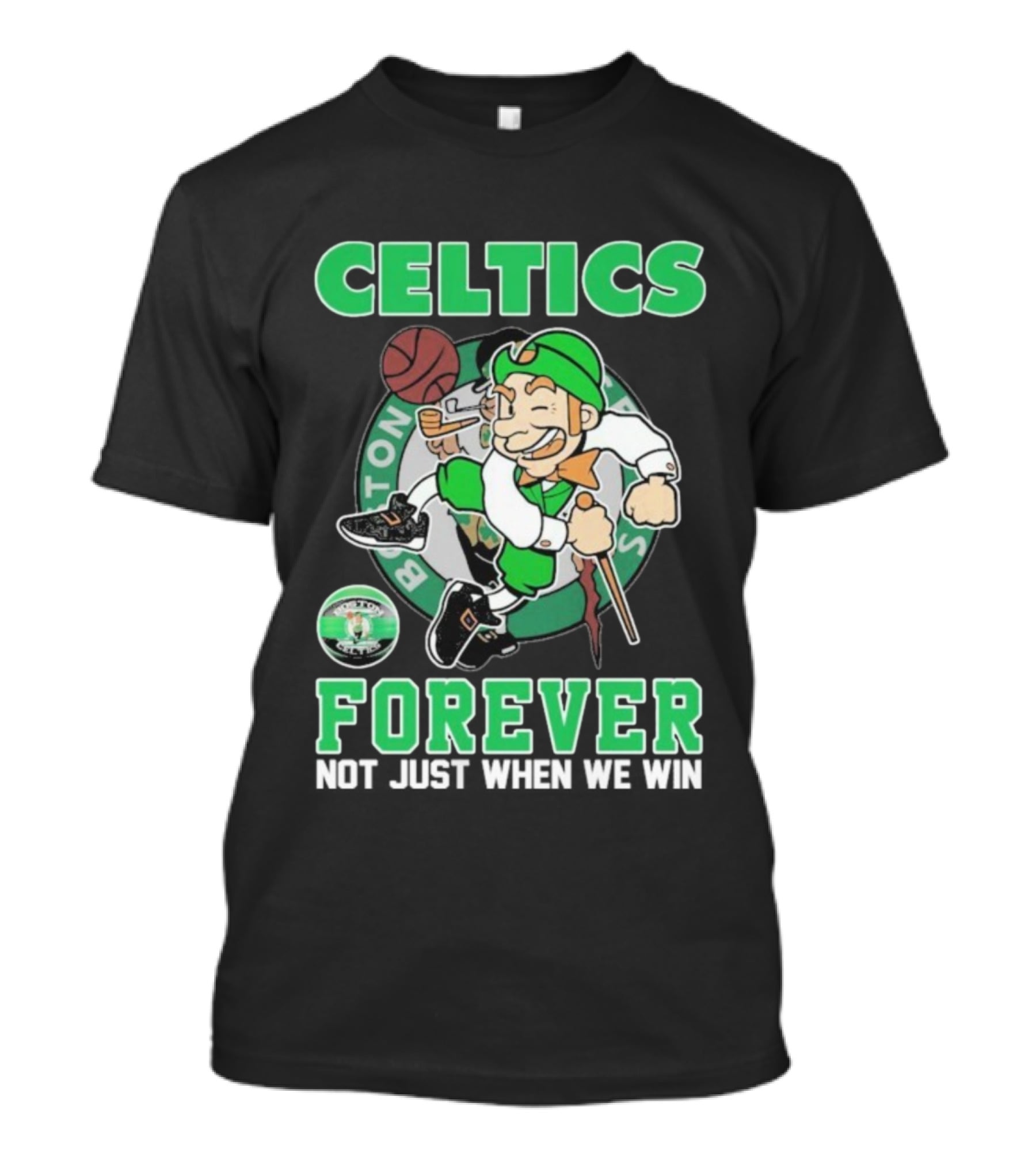 Boston Celtics Forever Team Logo Fan Mascot T-Shirt