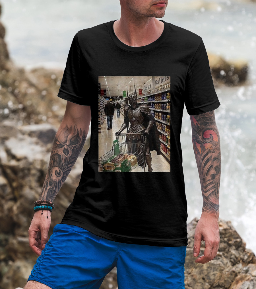 Sauron Shopping Adventure In Grocery Aisle T-Shirt