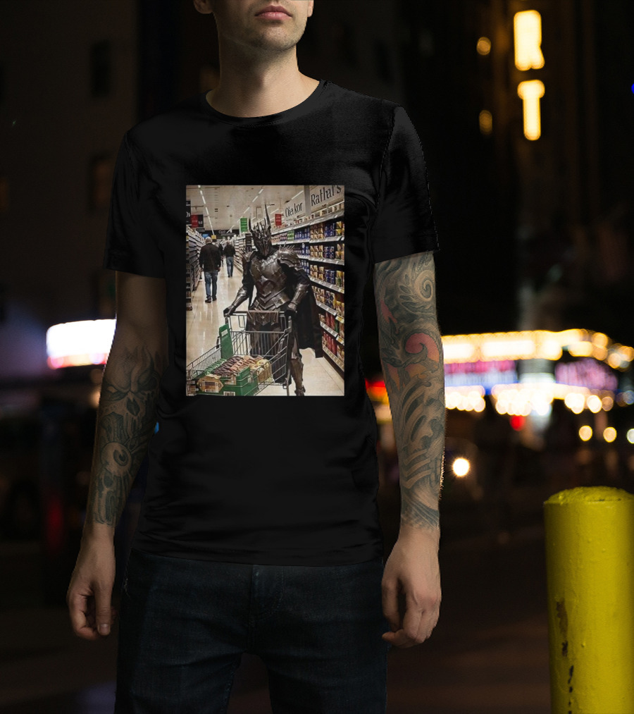 Sauron Shopping Adventure In Grocery Aisle T-Shirt