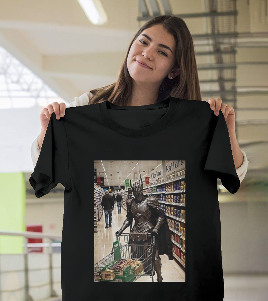 Sauron Shopping Adventure In Grocery Aisle T-Shirt