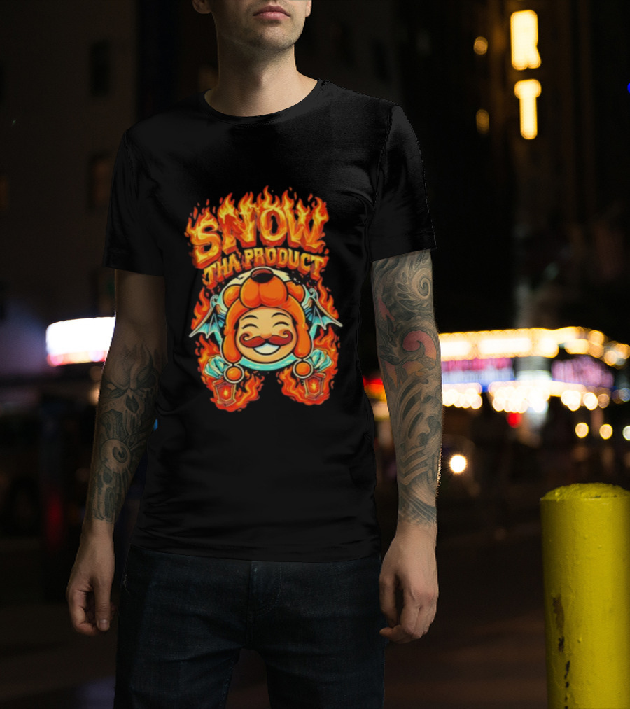 Snow Tha Product Fiery Bat Lanterns Halloween T-Shirt