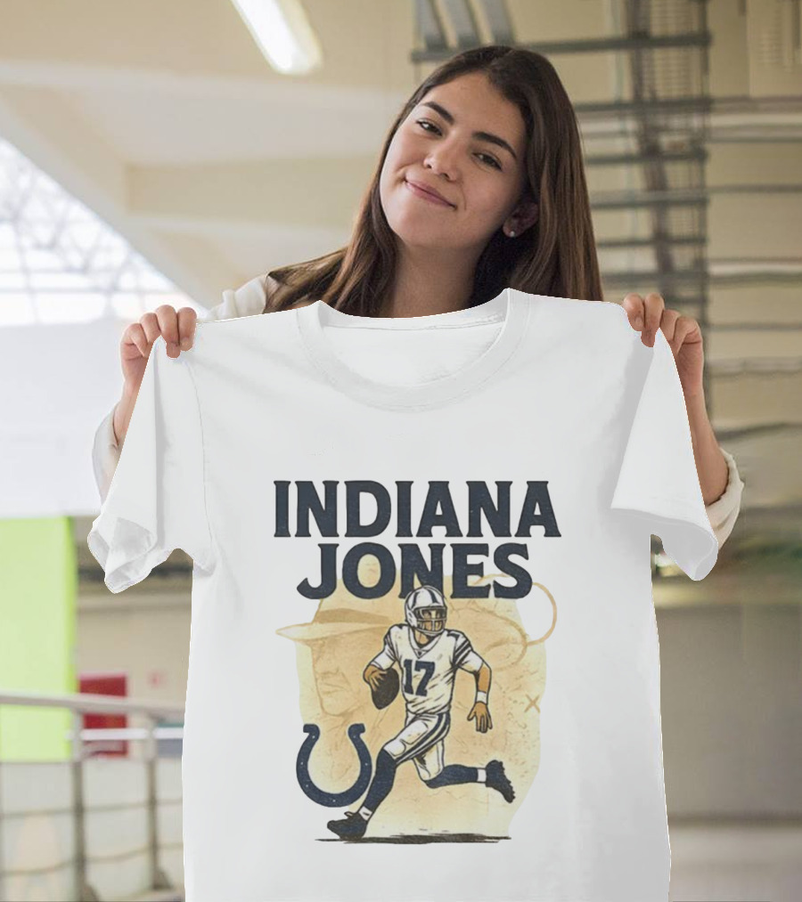 Indiana Jones 17 Running Indianapolis Colts Football NFL Game Day T-Shirt