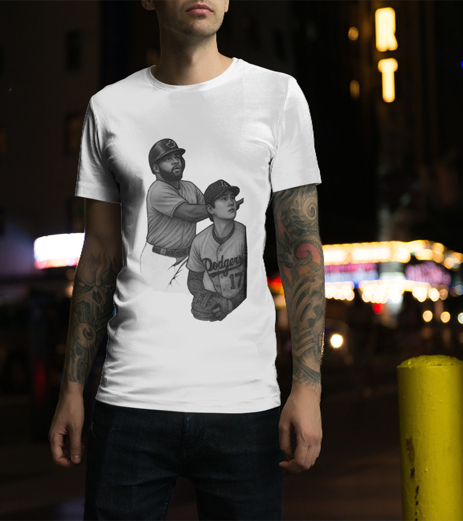 Vladdy Guerrero Jr. Shohei Ohtani Dodgers World Series Baseball Moment T-Shirt