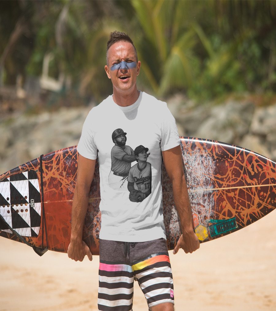 Vladdy Guerrero Jr. Shohei Ohtani Dodgers World Series Baseball Moment T-Shirt