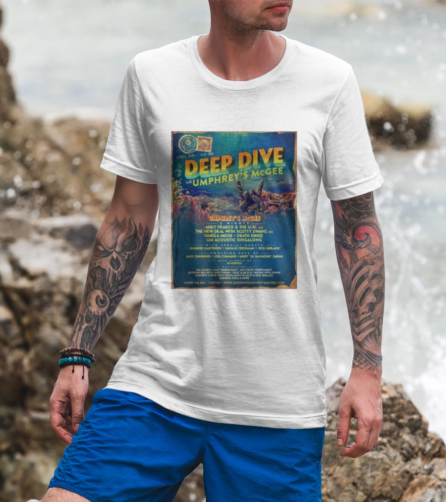 Deep Dive With Umphrey's McGee Cancun April 30th-May 3rd Moon Palace Events T-Shirt