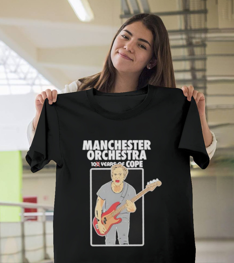 Manchester Orchestra 100 Years Of Cope Bass Guitar Illustration T-Shirt