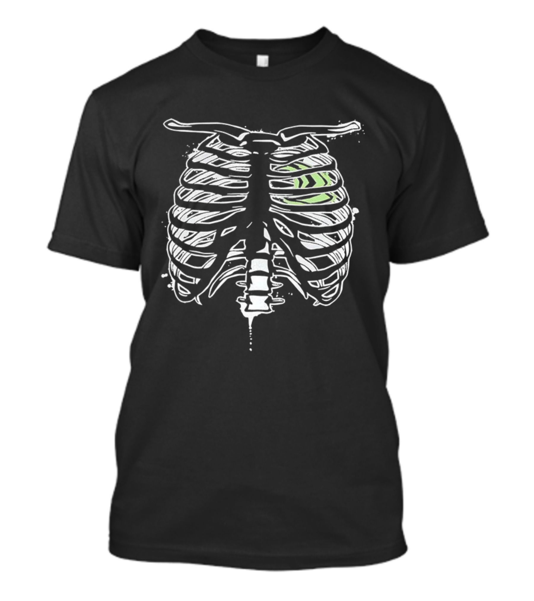 X Ray Chest NVIDIA Heart In Green Rib Cage T-Shirt