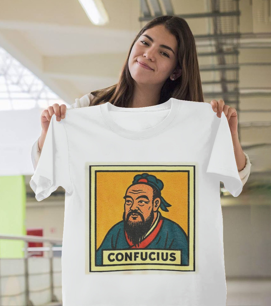 Confucius Retro Comic Style Chinese Philosopher Art T-Shirt