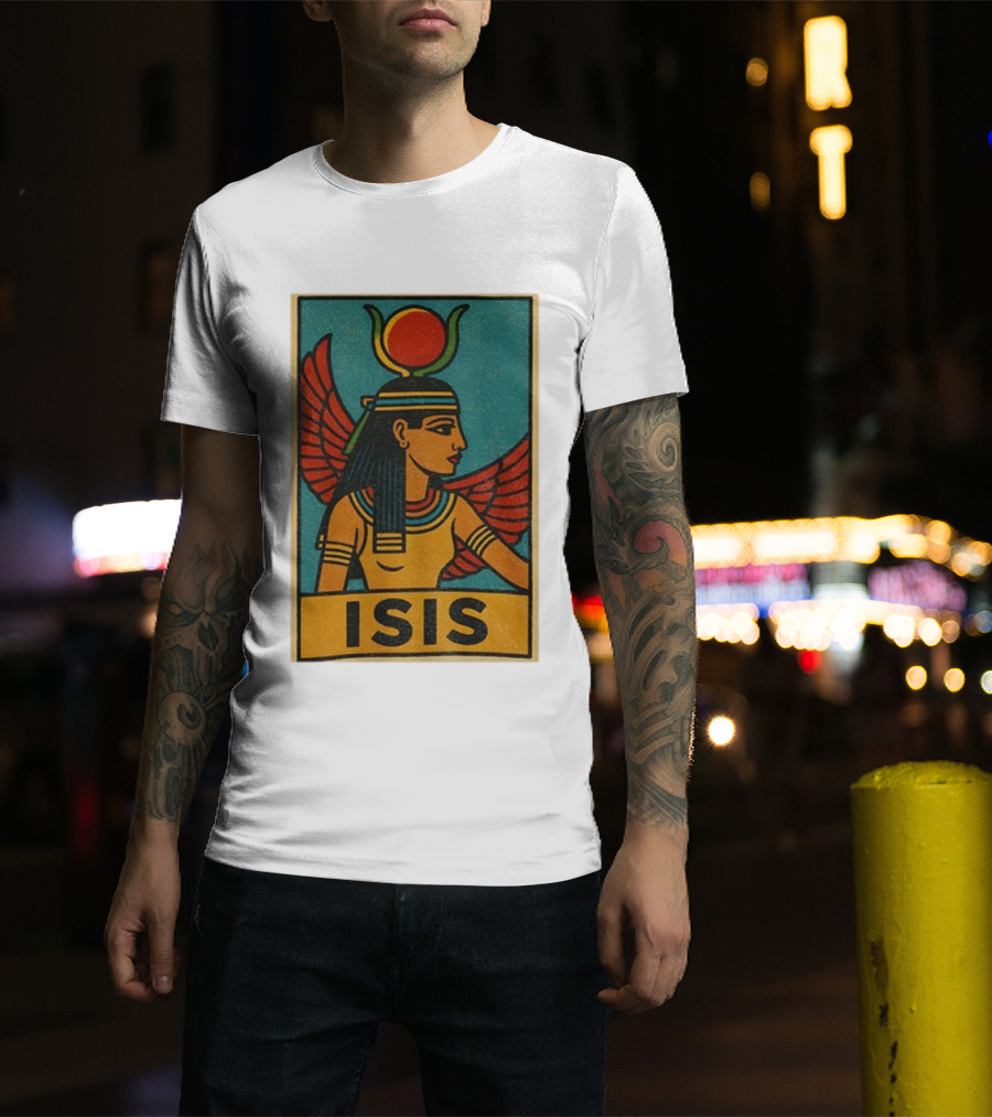 Isis Egyptian Goddess Comic Style For Mythology Fans And Divine Feminine Seekers T-Shirt