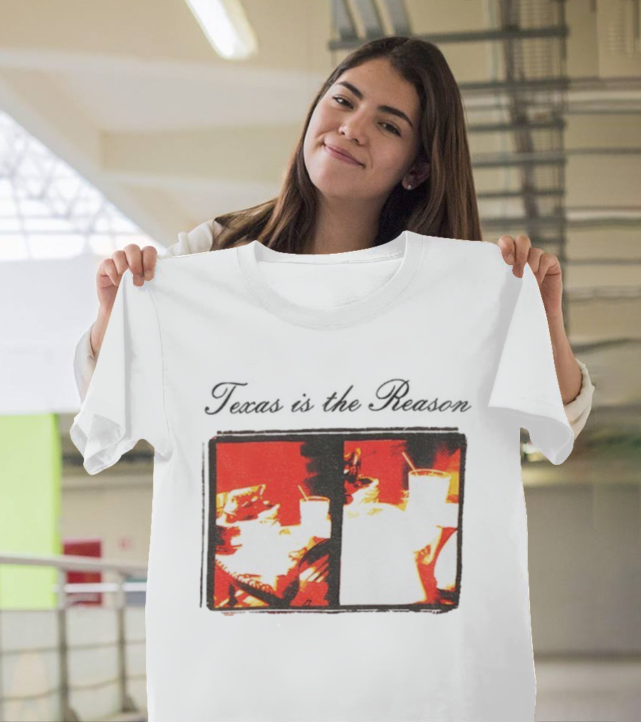 Texan Vintage Aesthetic With Retro Diner Imagery T-Shirt