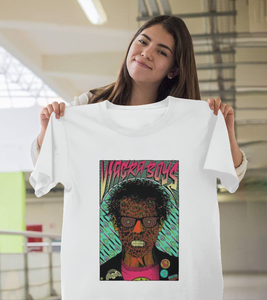 Viagra Boys Concert October 31 2025 The Far Out Lounge Austin Texas Psychedelic Art T-Shirt
