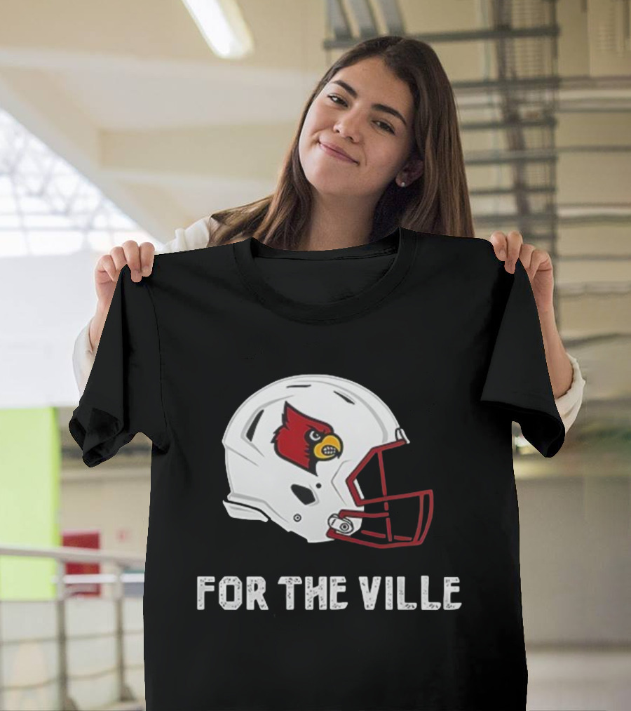 FOR THE VILLE Louisville Cardinals Mascot Helmet T-Shirt
