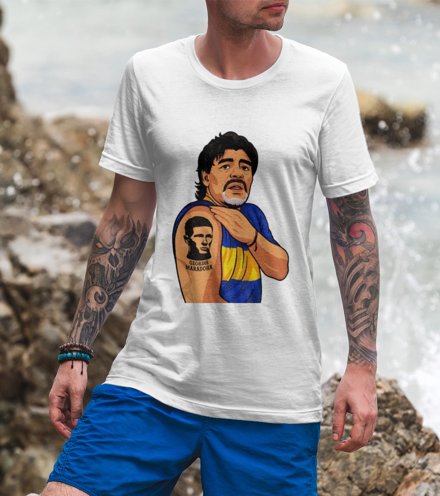 Elliot Anderson Geordie Maradona Tattoo Icon Illustration T-Shirt