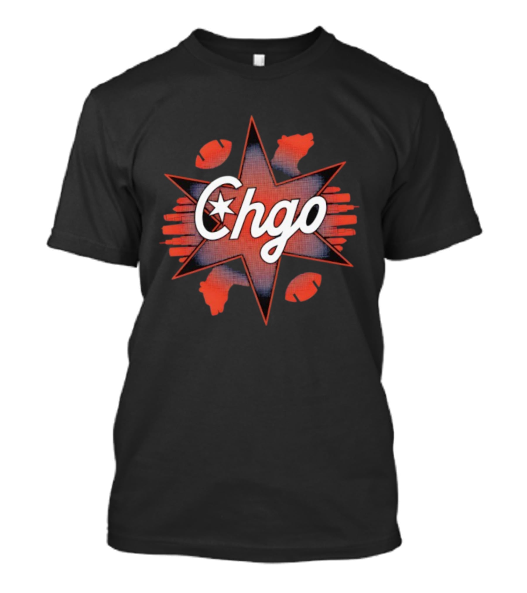 Chgo Star Football Claws T-Shirt