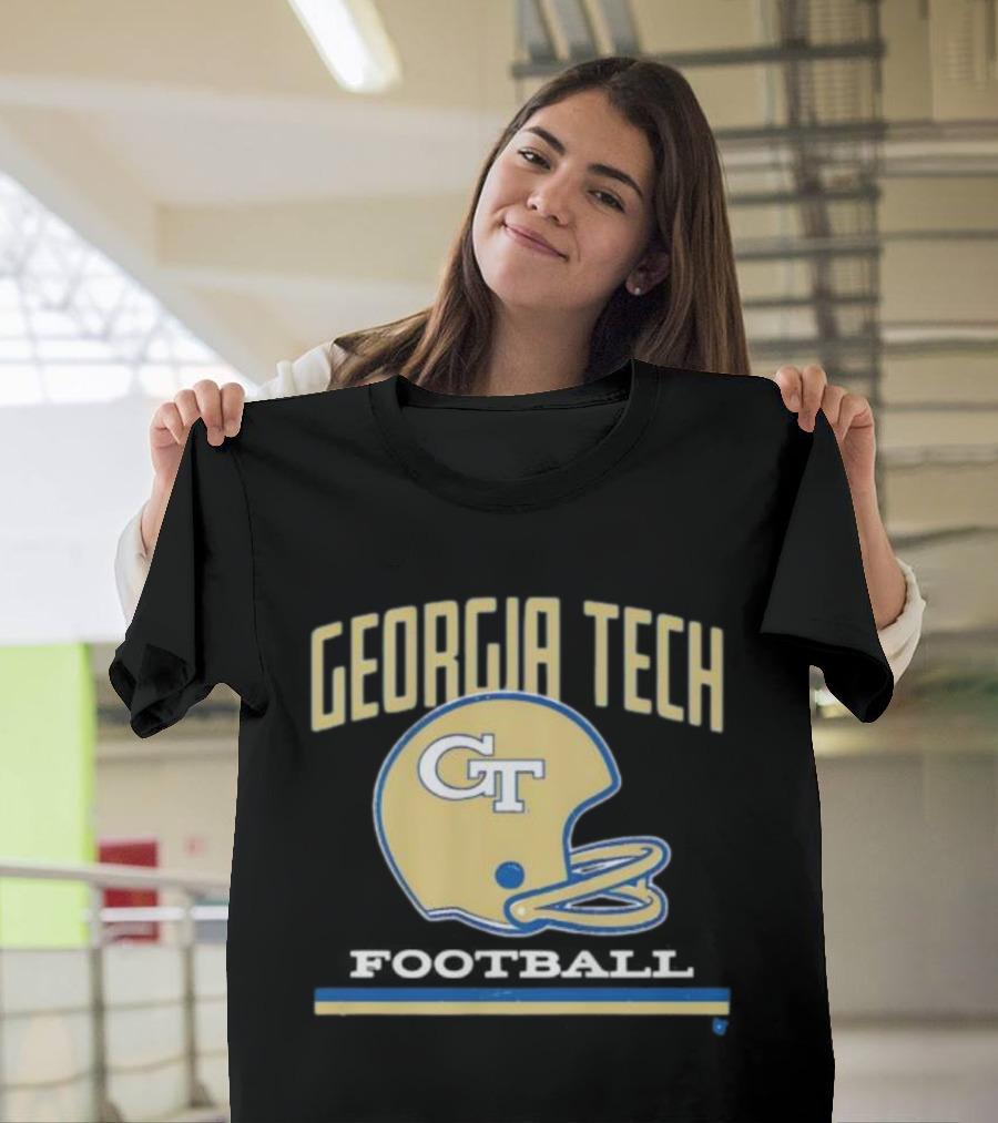 Georgia Tech Football Helmet GT Yellow Jackets T-Shirt