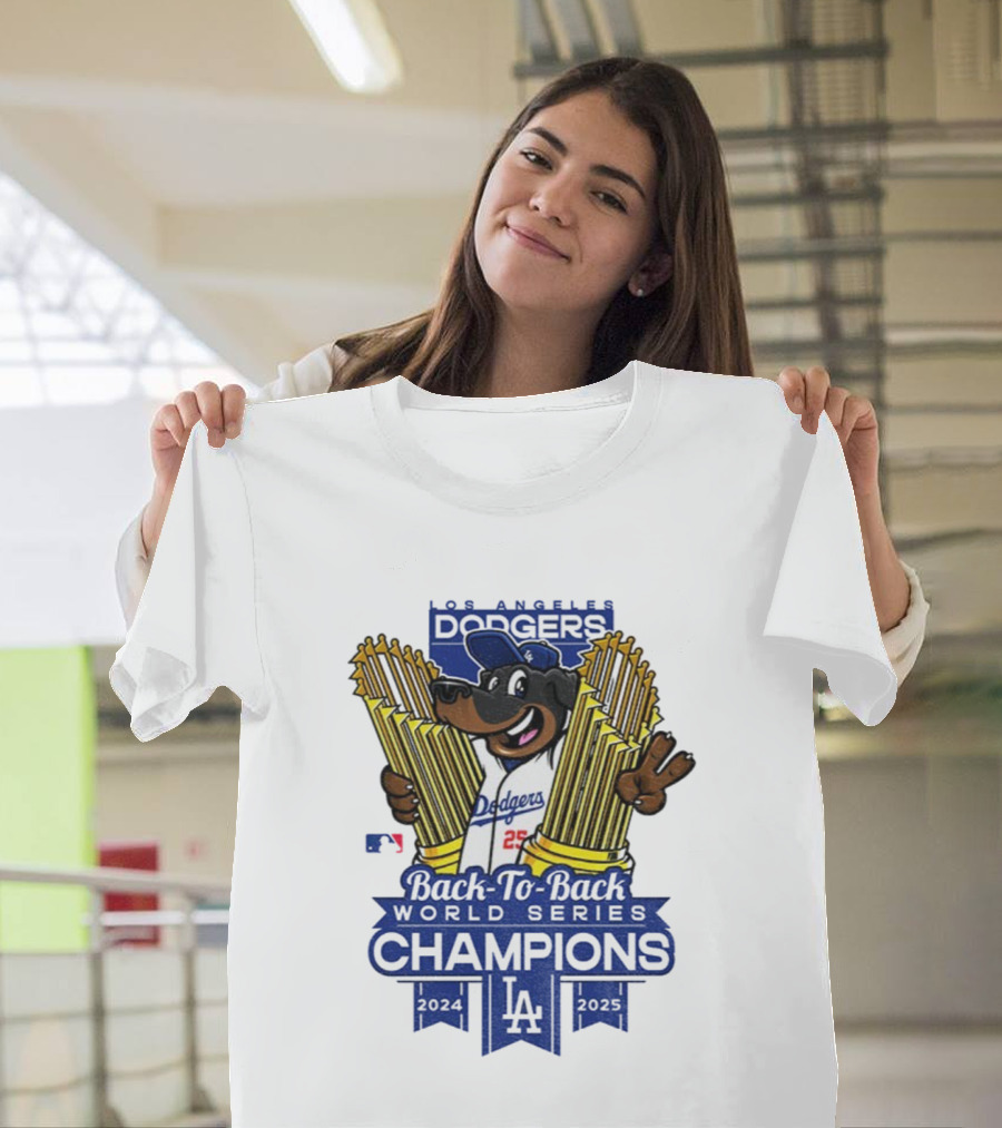 Los Angeles Dodgers Back-to-Back World Series Champions 2024-2025 T-Shirt