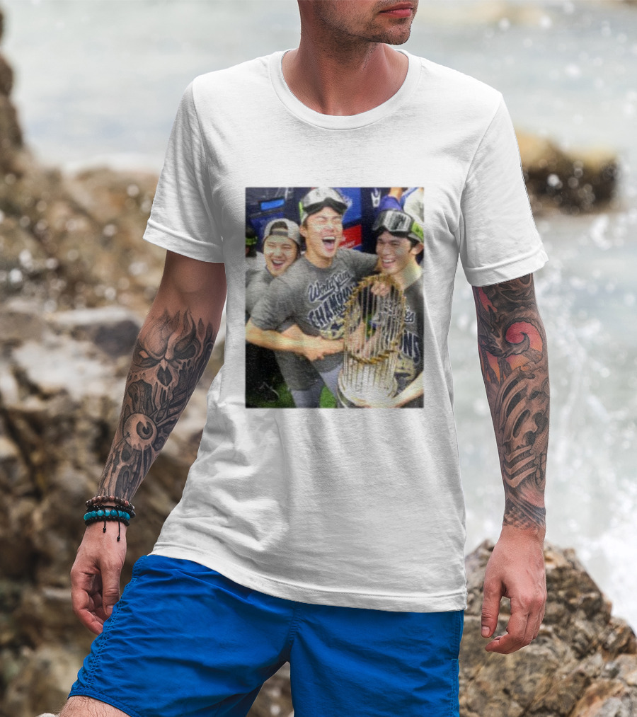 Los Angeles Dodgers World Series Champions 2025 Celebration Moment T-Shirt