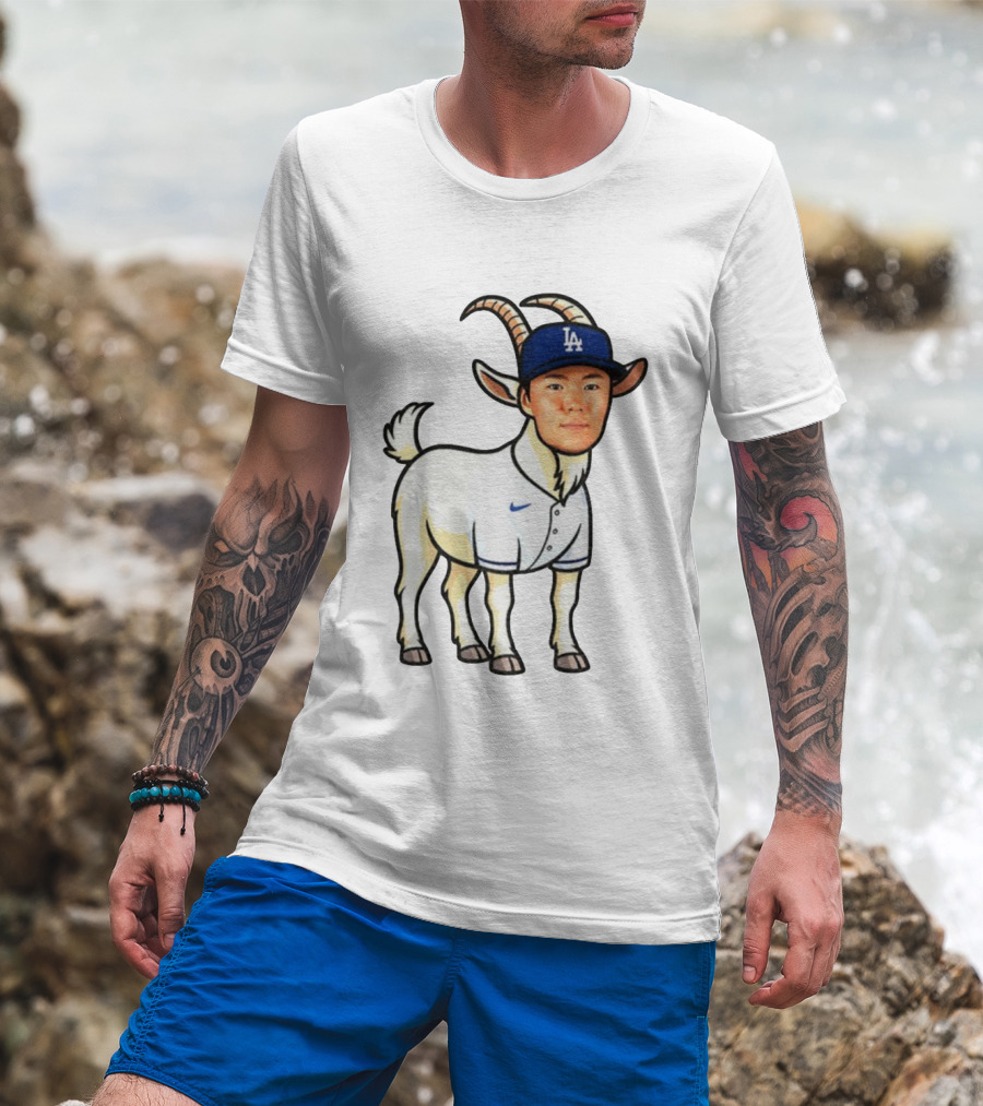 Los Angeles Dodgers Yoshinobu Yamamoto Goat MVP LA Cap T-Shirt