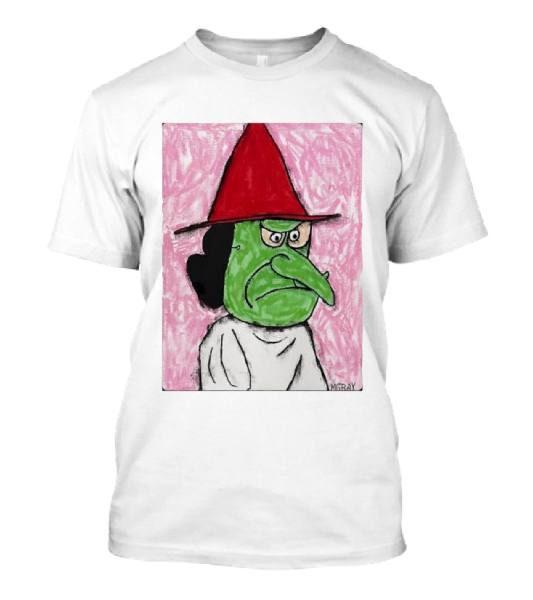 Lucy Van Pelt Witch Costume Red Hat Green Face MGRAY T-Shirt