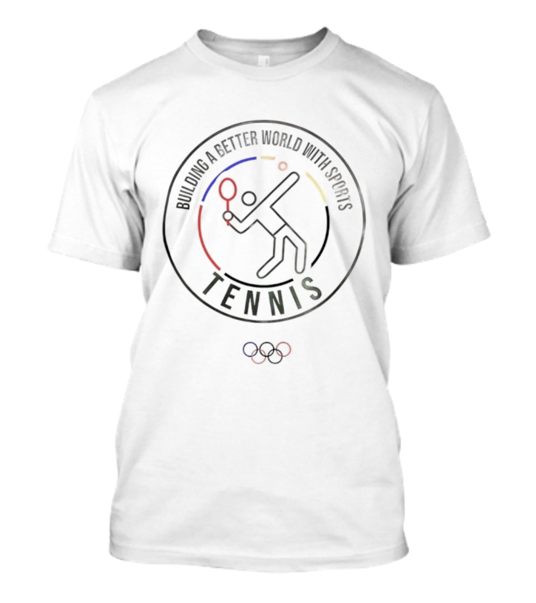 Building A Better World With Sports Olympic Tennis Pictogram T-Shirt