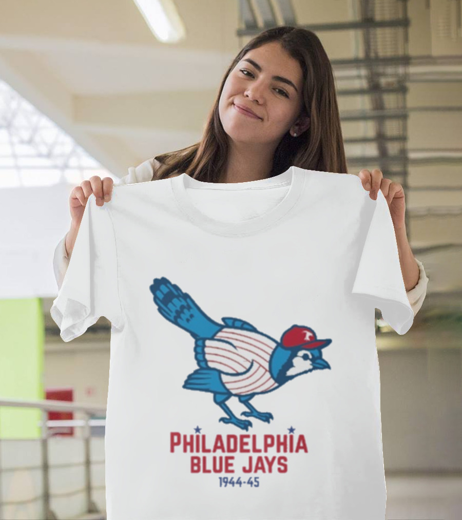 Philadelphia Blue Jays 1944-1945 Mascot Collaboration Phillies Blue Jays T-Shirt