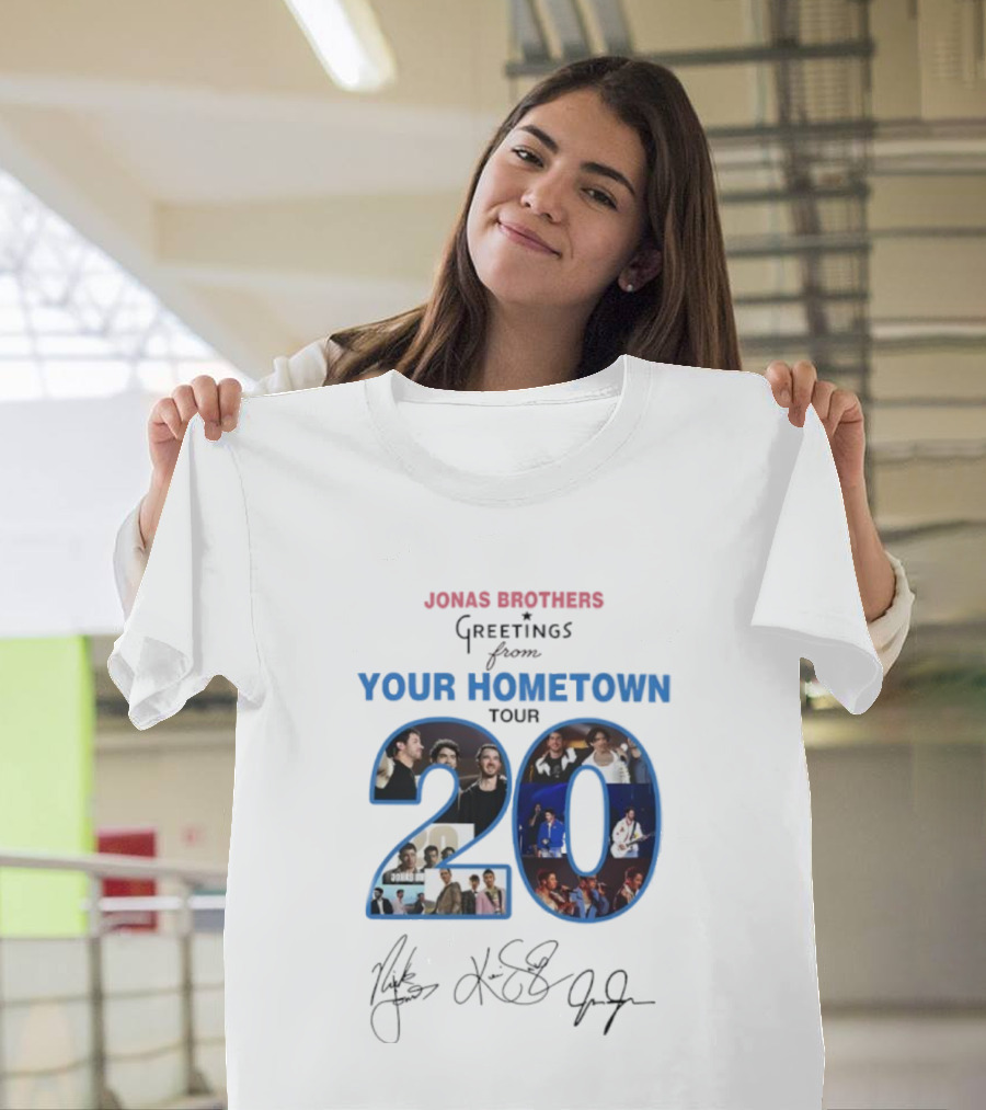 Jonas Brothers Greetings From Your Hometown Tour 2025 20 Signature T-Shirt