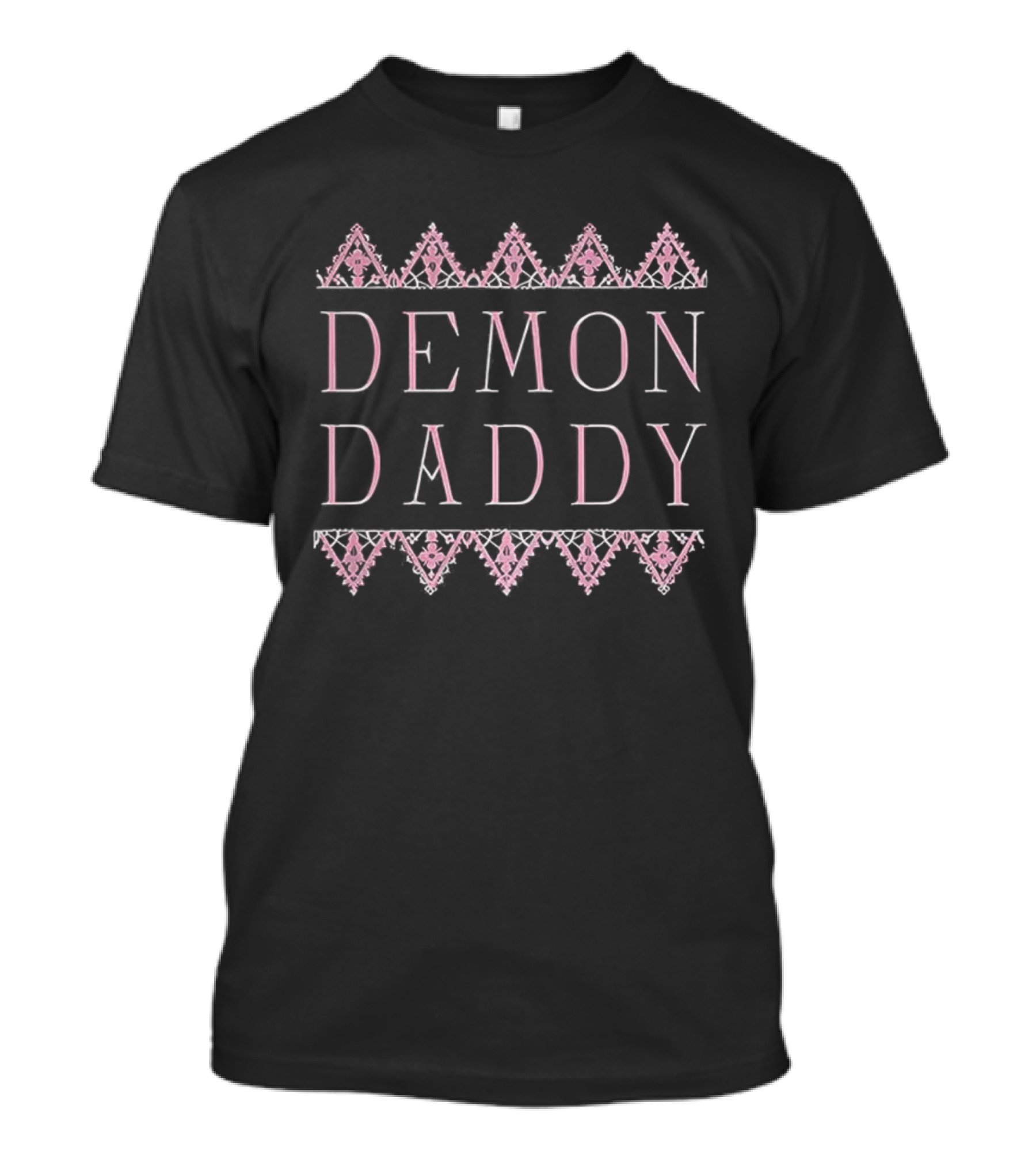 Demon Daddy Pink Gothic Lace Theme T-Shirt