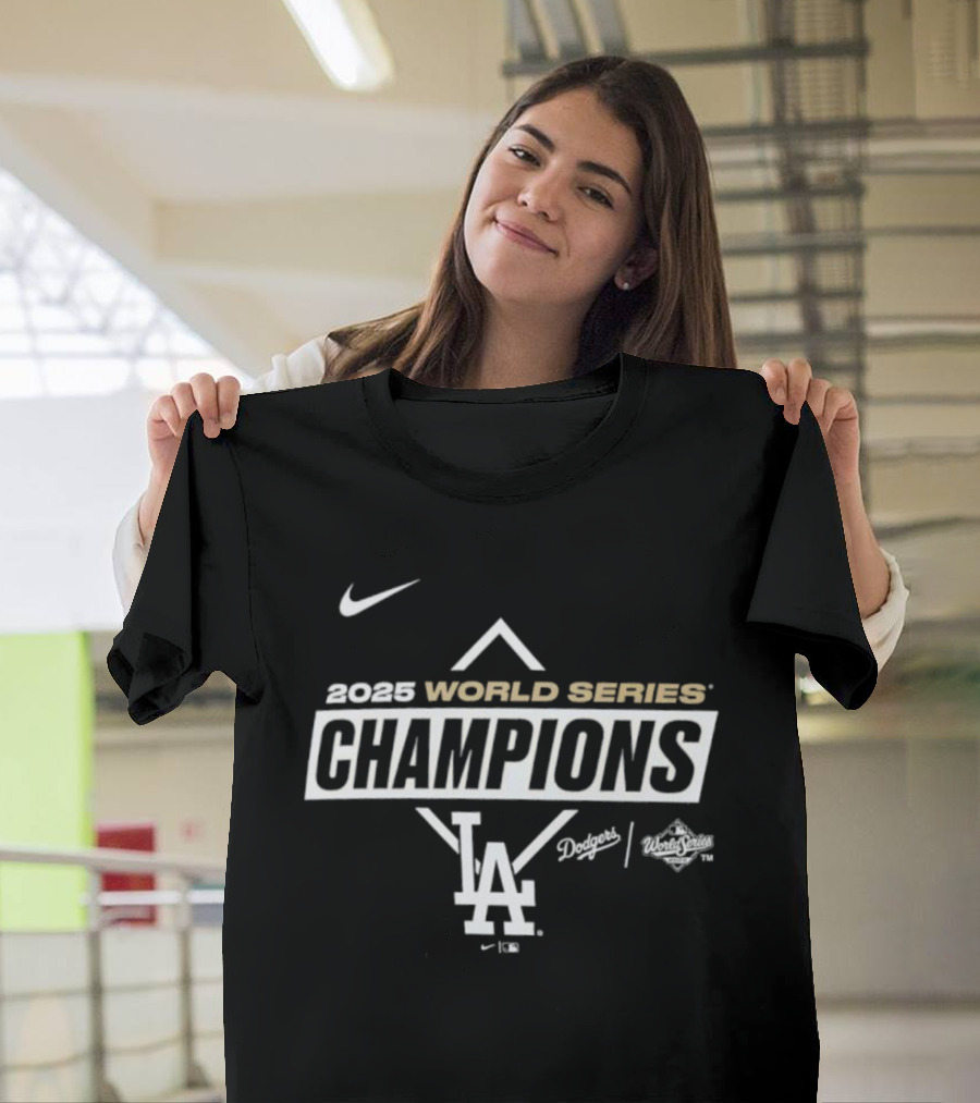 Los Angeles Dodgers 2025 World Series Champions Nike Dodgers LA T-Shirt