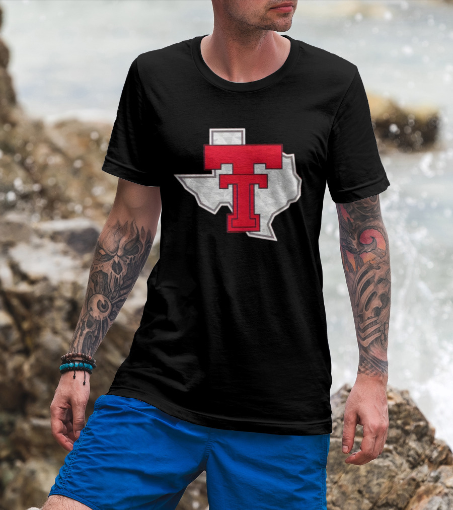 Texas Tech Red Raider Galvanized Pride State Emblem T-Shirt