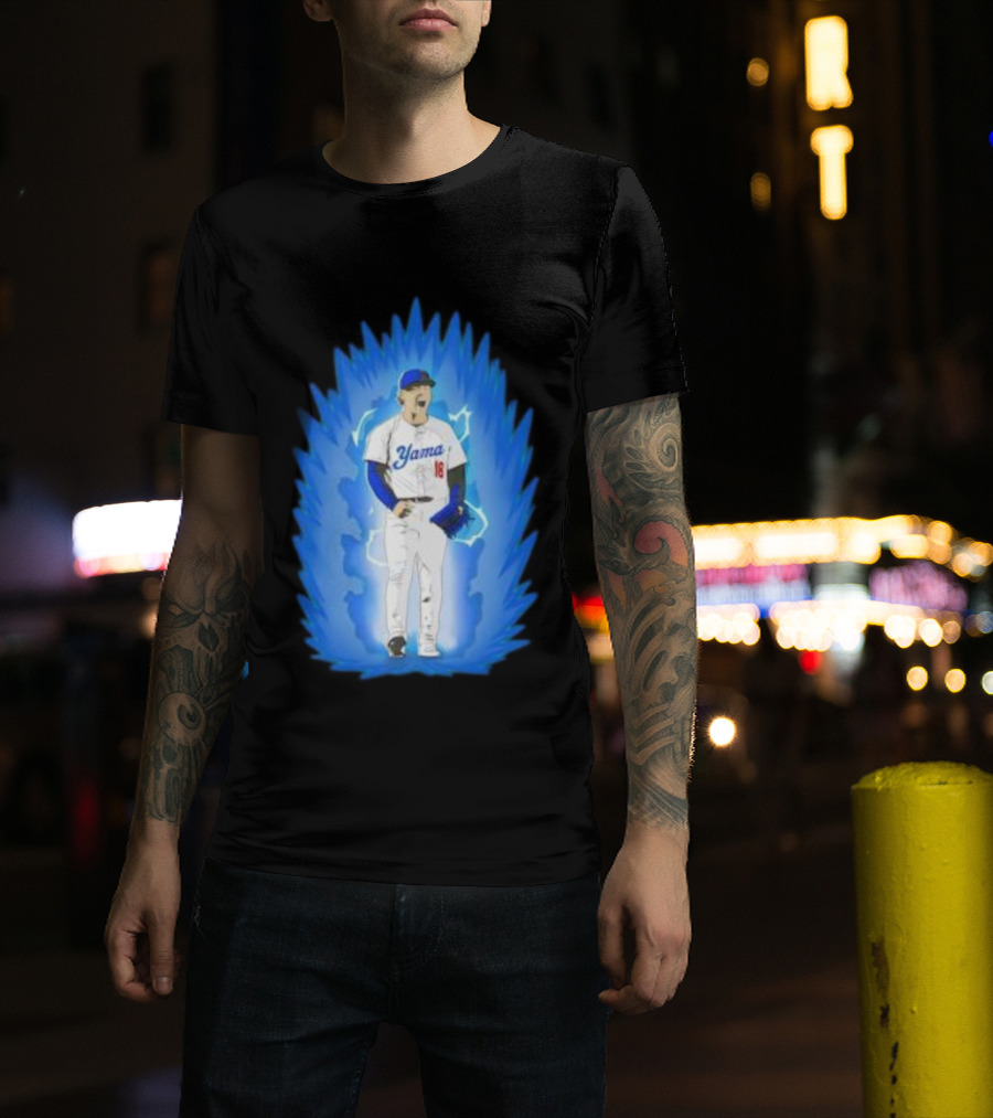 Yoshinobu Yamamoto Super Saiyan Yama 18 Los Angeles Dodgers T-Shirt