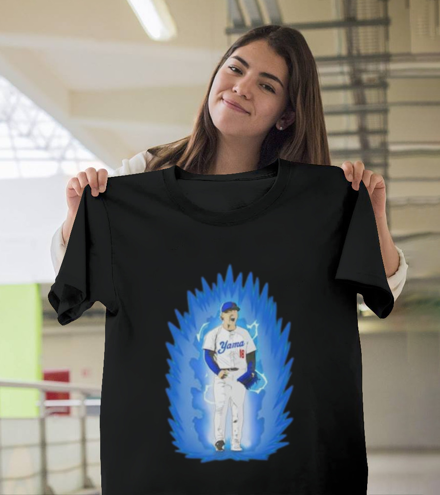 Yoshinobu Yamamoto Super Saiyan Yama 18 Los Angeles Dodgers T-Shirt