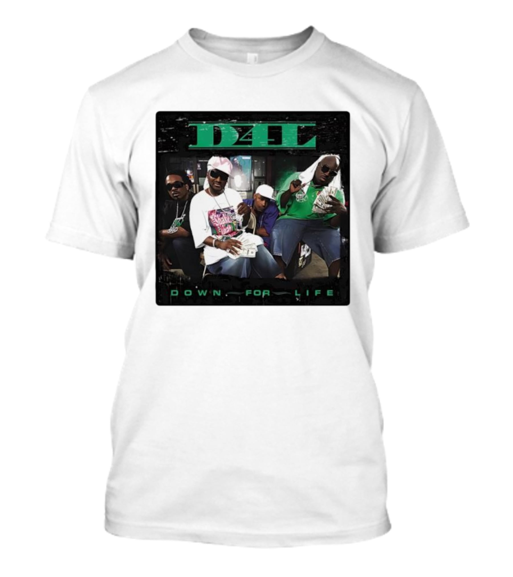 D4L Down For Life Album Cover Crew With Money And Bling T-Shirt