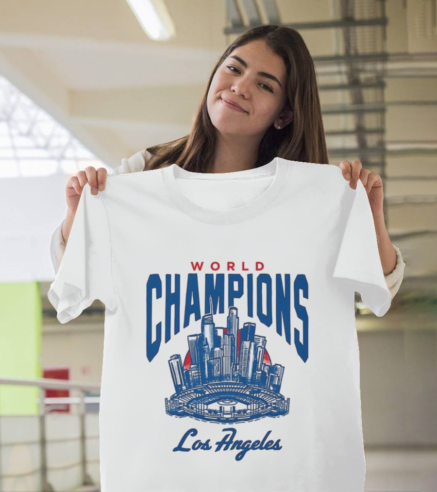 World Champions Los Angeles Dodgers Skyline 2025 T-Shirt