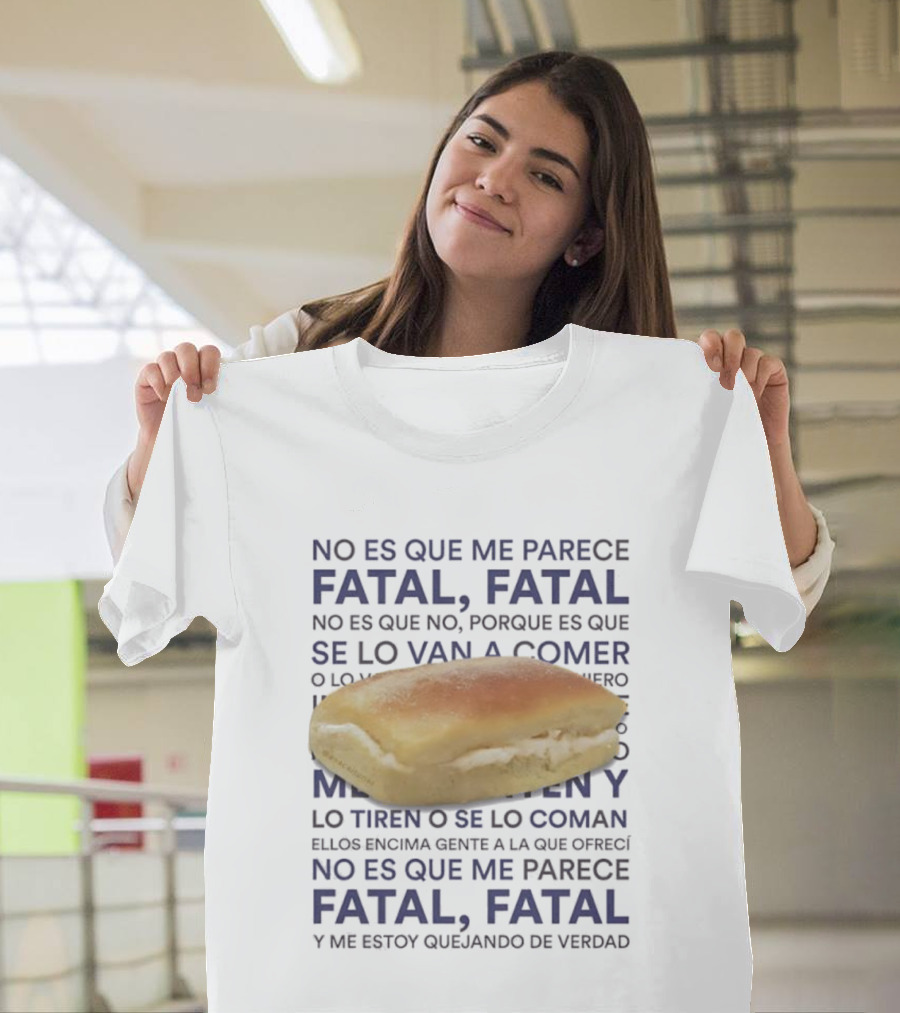 Operación Triunfo 2023 Martin Urrutia Meme Quote Sobre Fatal, Fatal Frase Divertida Sandwish De Crema T-Shirt
