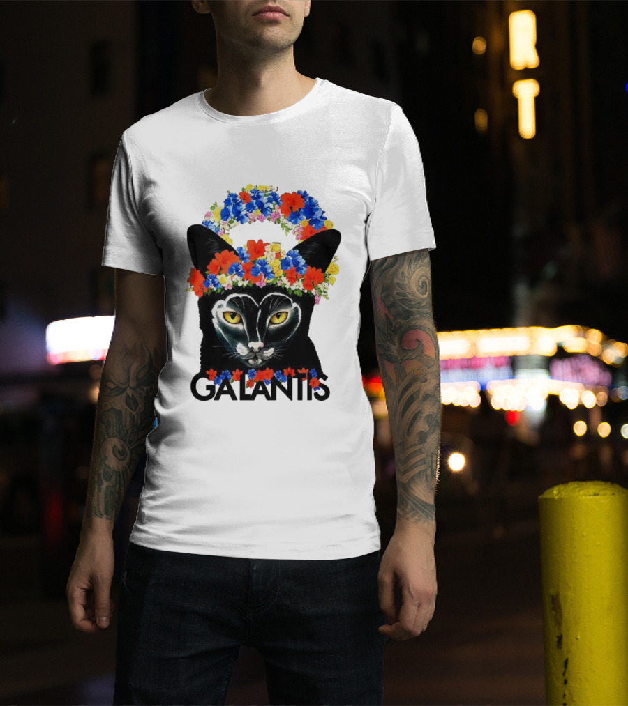 Midsommer Galantis Cat Floral Festival Headpiece T-Shirt