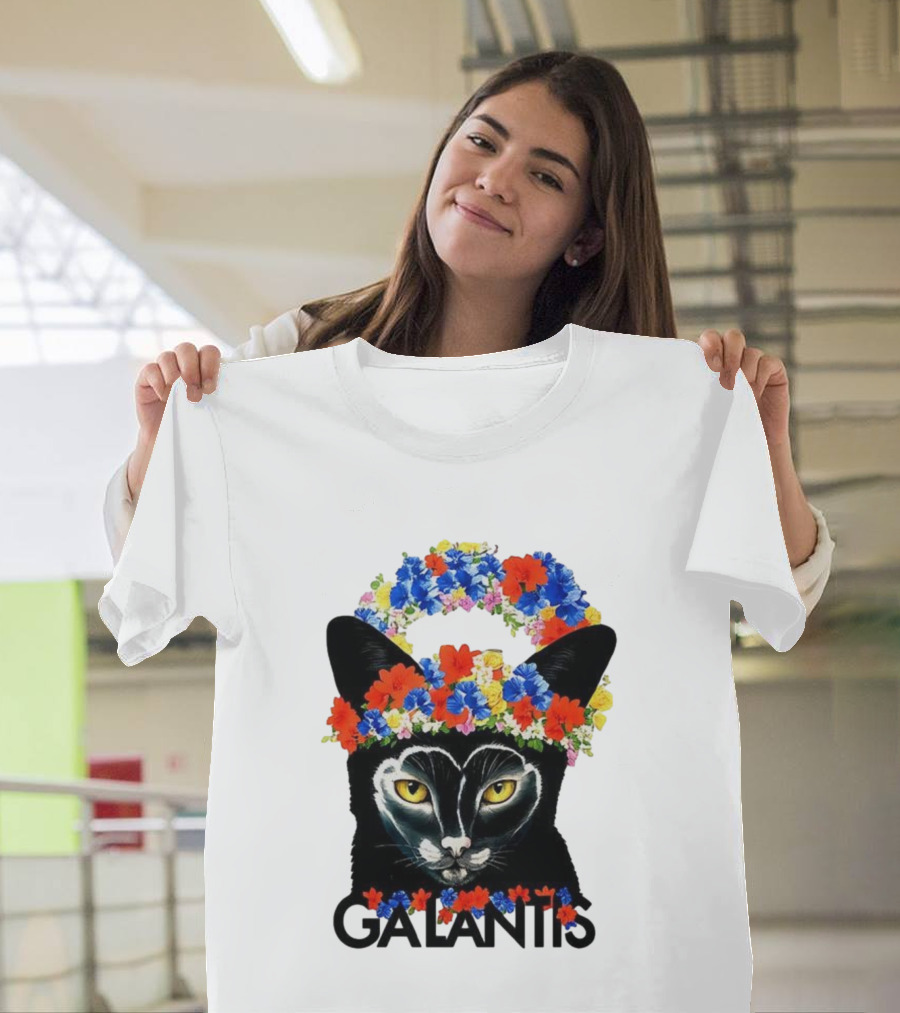 Midsommer Galantis Cat Floral Festival Headpiece T-Shirt