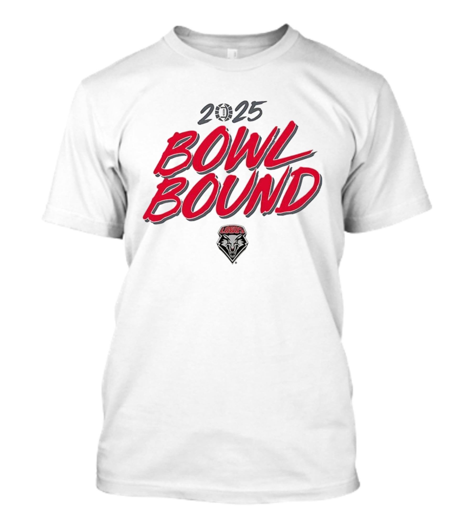 2025 Bowl Bound New Mexico Lobos Football T-Shirt