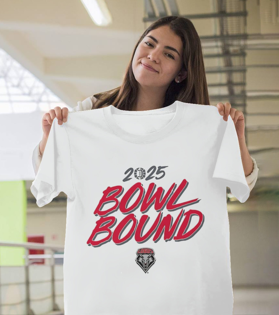 2025 Bowl Bound New Mexico Lobos Football T-Shirt