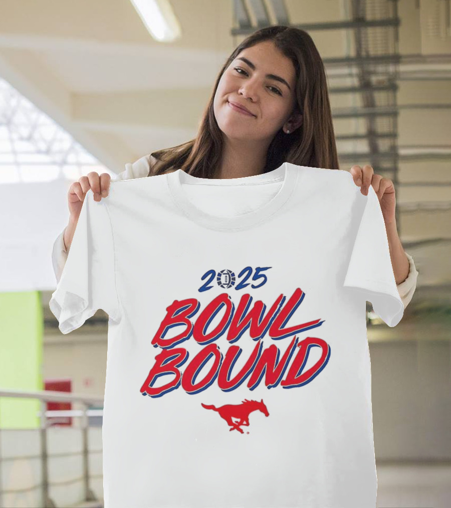 SMU Mustangs 2025 Bowl Bound Football Team Spirit T-Shirt