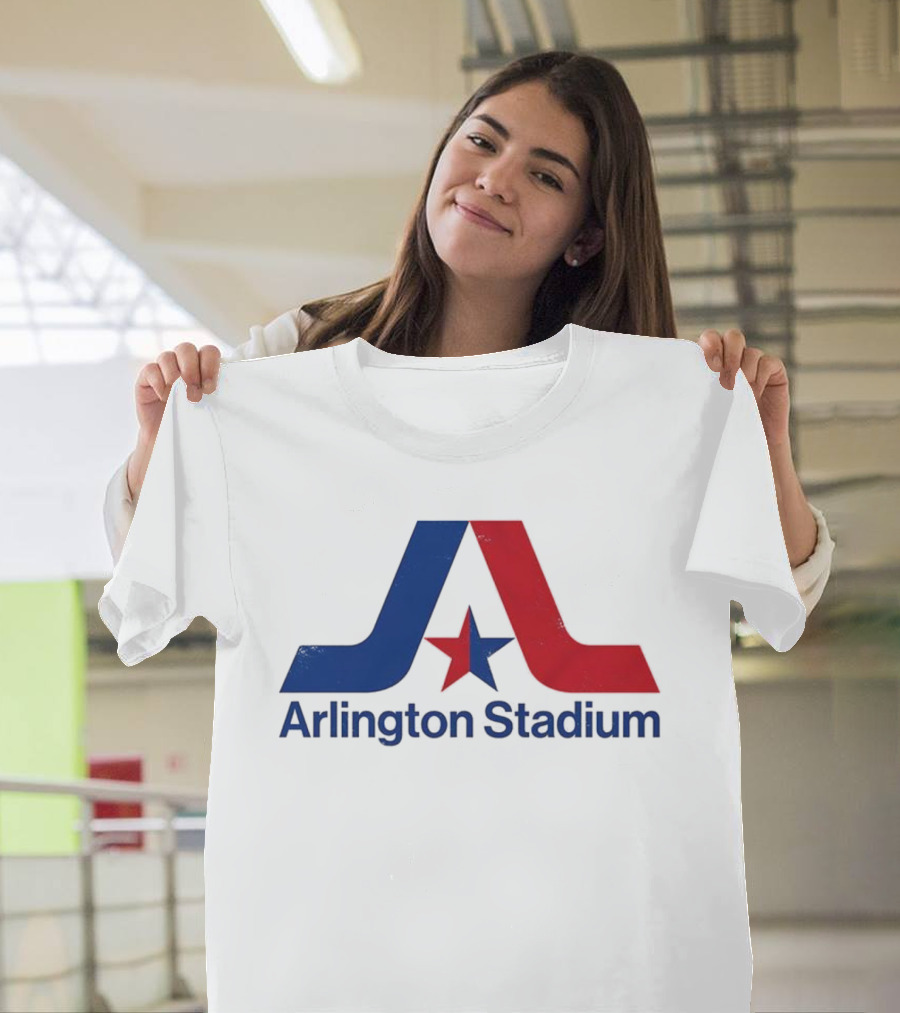 Texas Rangers Arlington Stadium Vintage Star Emblem T-Shirt