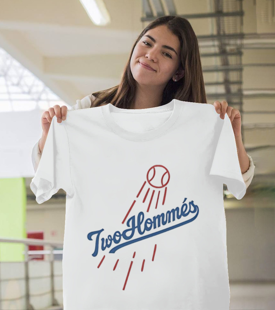 Two Hommés Baseball Collaboration Dodgers Style T-Shirt