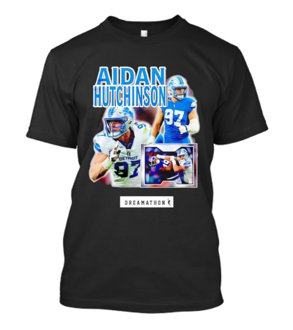 Aidan Hutchinson 97 Detroit Lions NFL Dreamathon T-Shirt