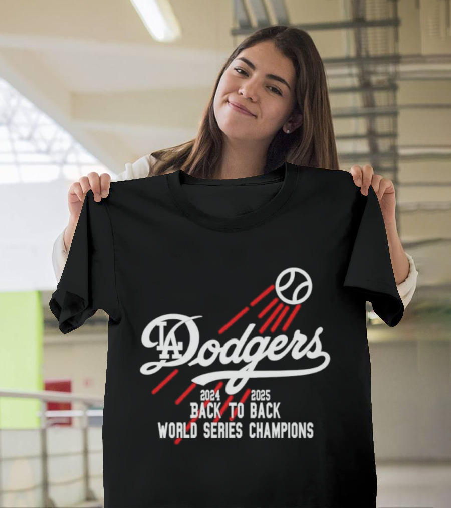 LA Dodgers 2024 2025 Back To Back World Series Champions T-Shirt
