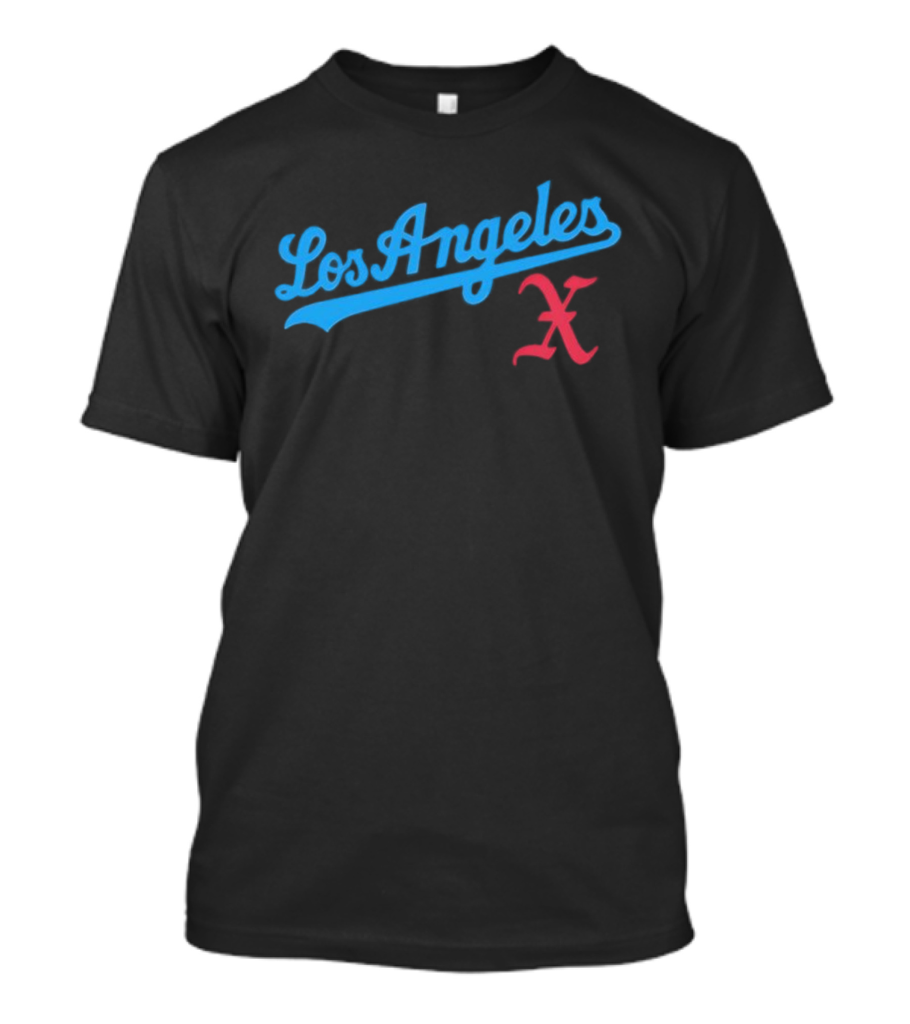Los Angeles Crossed Red X Baseball Style T-Shirt