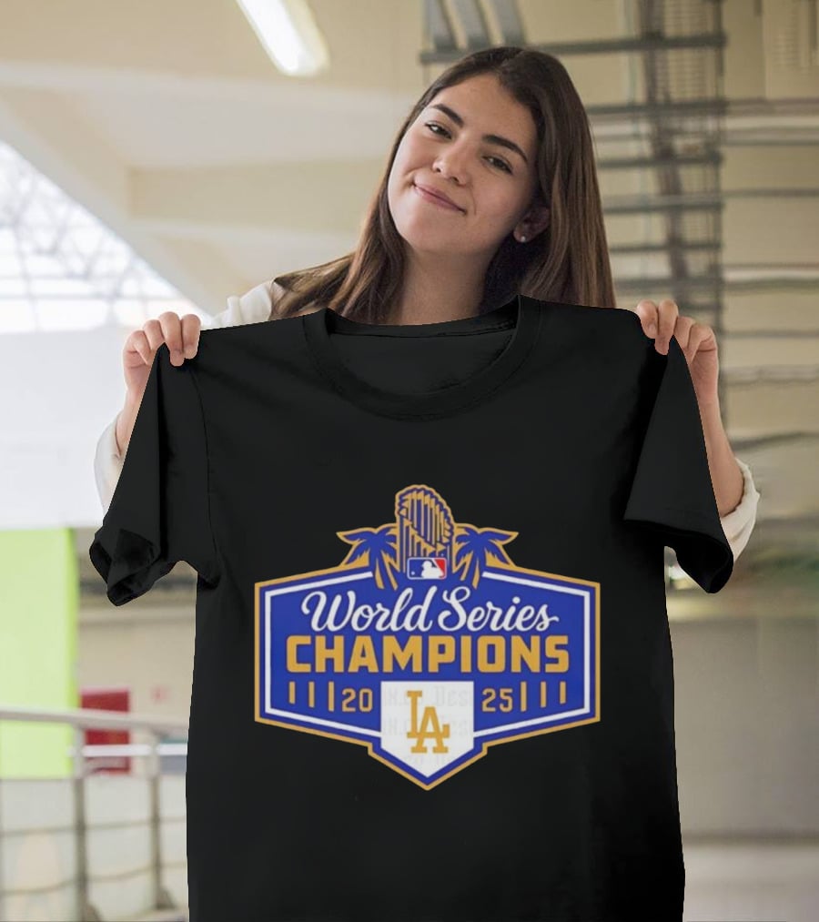 World Series Champions 2025 LA Dodgers MLB Logo T-Shirt