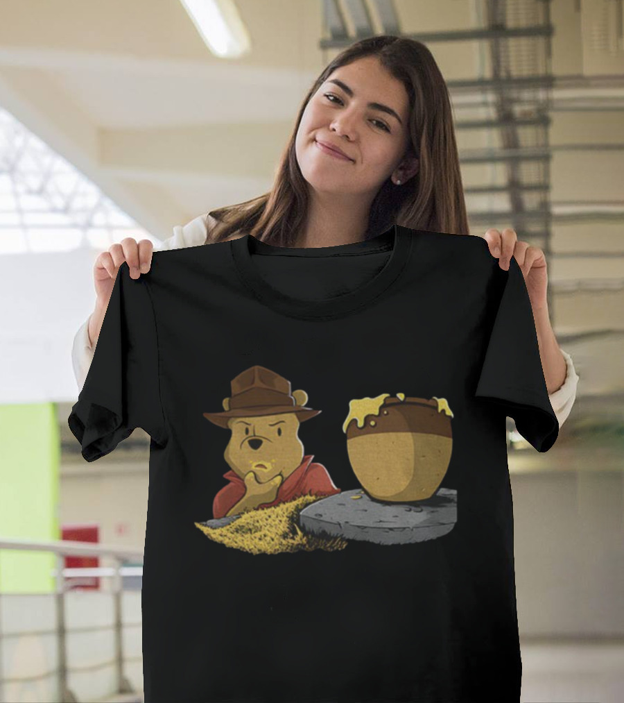 Winnie The Pooh Indiana Jones Raider Of The Bad Honey Adventure T-Shirt
