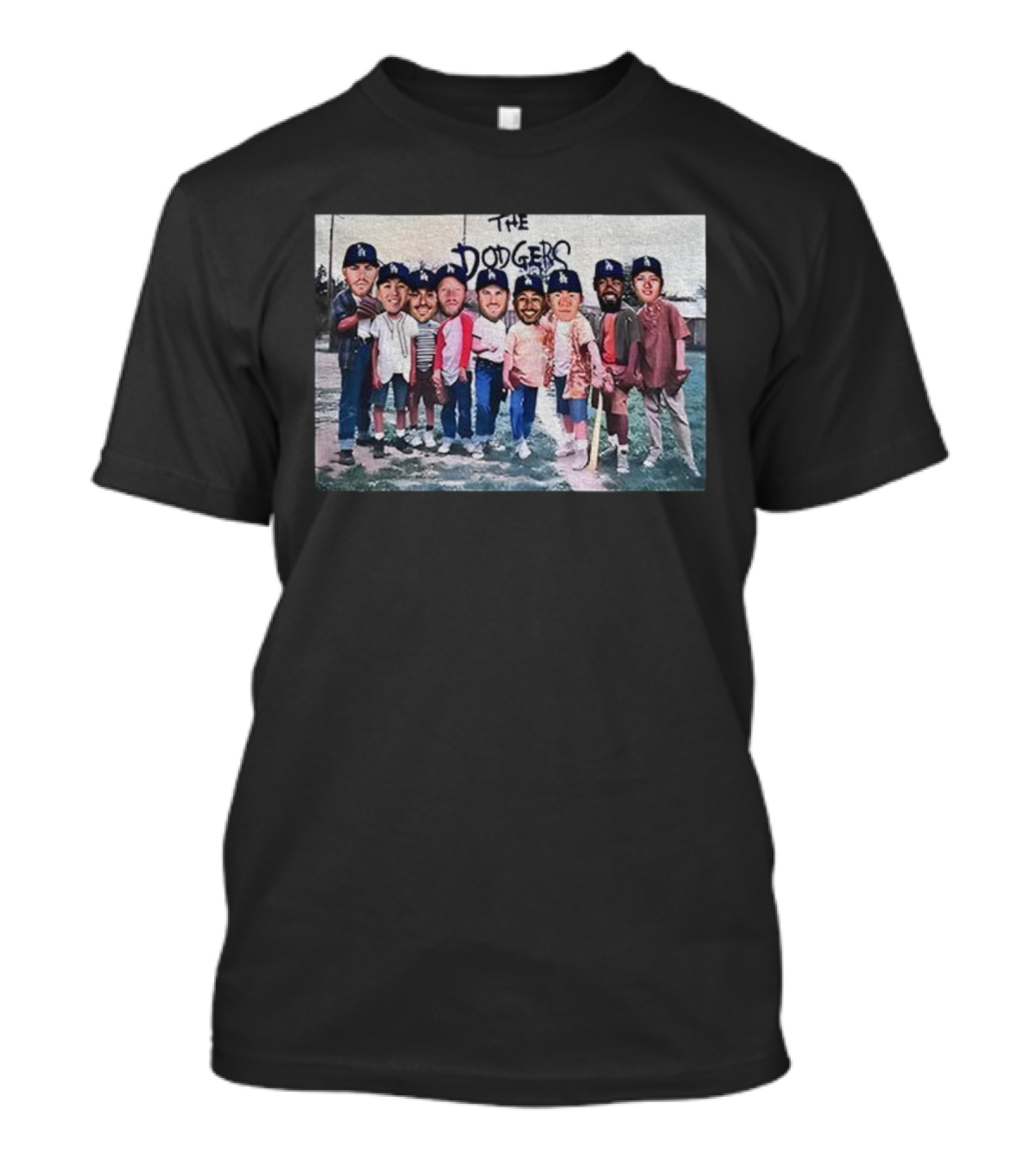 Los Angeles Dodgers Baseball Funny Bootleg Cartoon Team Characters T-Shirt