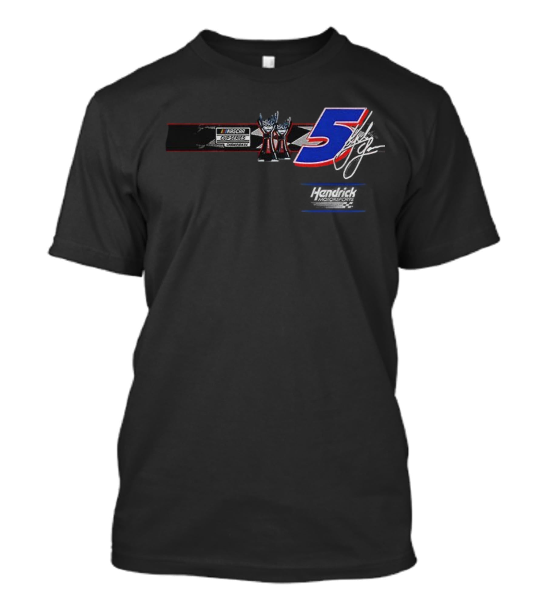 Kyle Larson Hendrick Motorsports NASCAR Cup Series Champion Two-Time Number 5 Car Signature T-Shirt